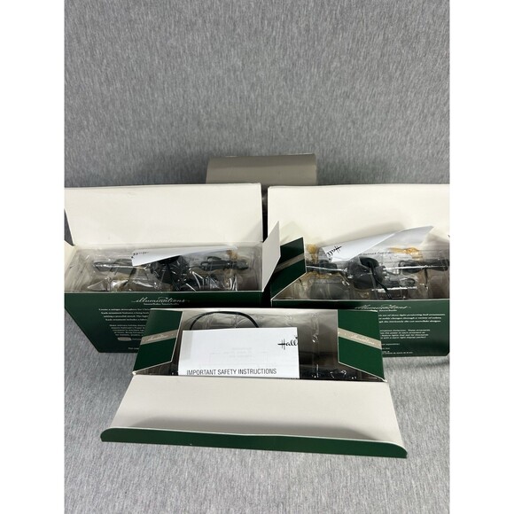 NEW Hallmark 9 Illuminations Snowflake Snowballs Strings Ornament & Power Box - Picture 8 of 16